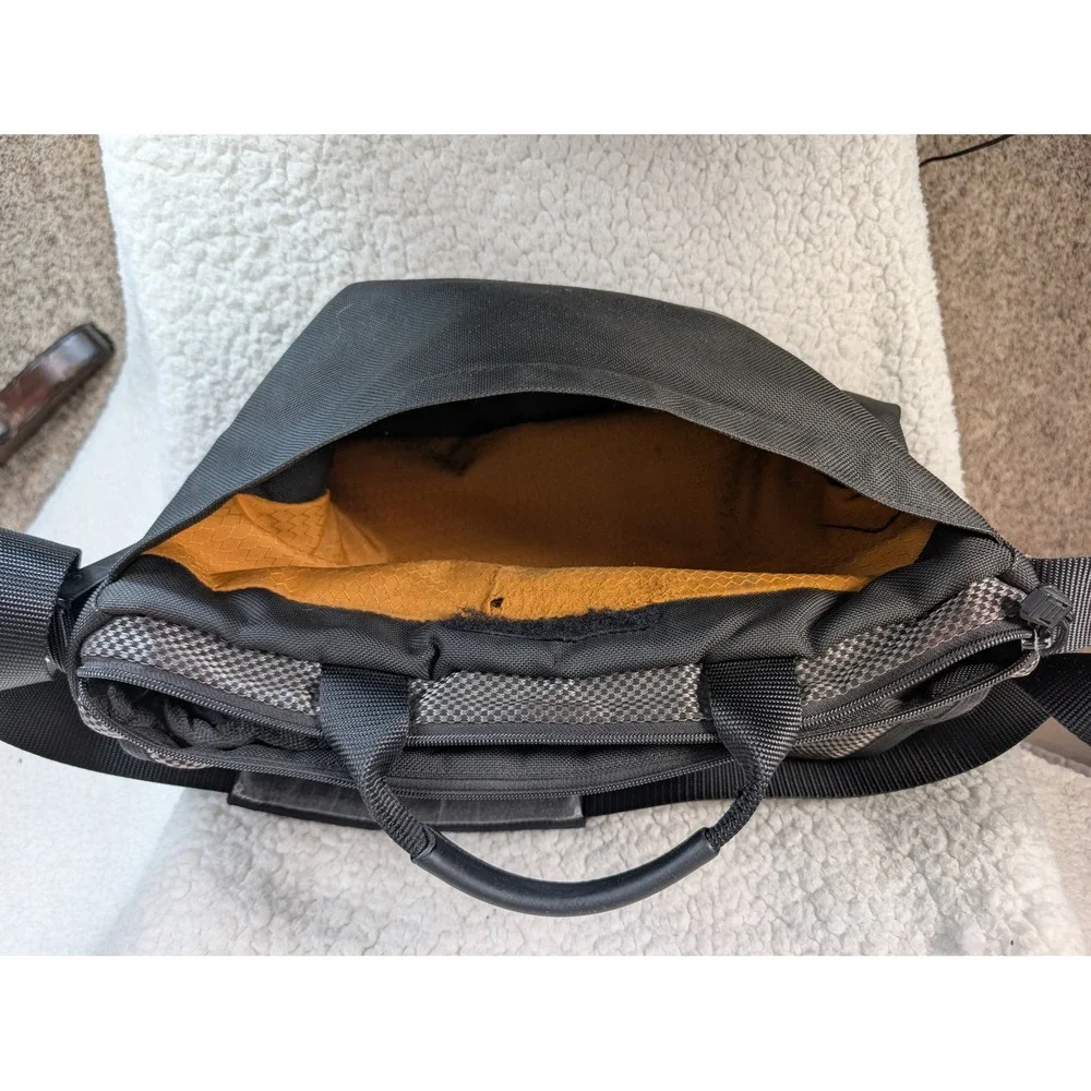 Waterfield Cargo Laptop Bag Messenger Black Checkered Made in USA San Francisco